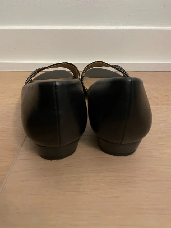 NATURALIZER Black Open-Toe D'Orsay Flats - Picture 3 of 9